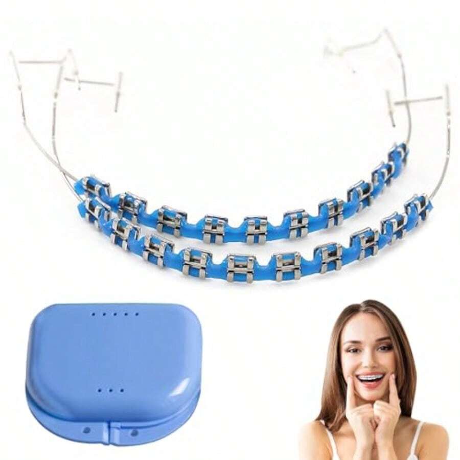 Fake Braces Temporary Toot Ration Wit S And Wire Re Fake Braces Kit  Ortists To Explain Dental Students To Practice S Falsos Para Dientes Dark Blue - 深藍色 - 查看 1