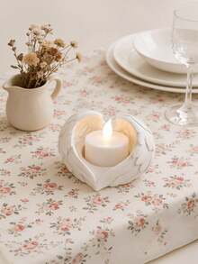 1 pieza Soporte de vela con alas de ángel, adecuado para velas de té o velas de imitación, es una opción ideal para la decoración del hogar y la exhibición sobre la mesa. Este soporte de vela único y creativo es un excelente regalo para aquellos que aman la decoración. - Blanco - Ver 7