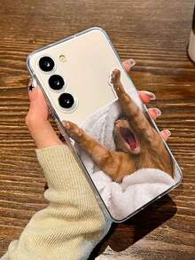 1pc Perforated Painted Cat Design Thick Shockproof Phone Case Compatible With IPhone 17pro/17Air /17/17promax16/11/16pro/16plus/16promax/16e/15Promax/13/14/12/XS/XR/7G/8P, Galaxy A07 /A17/S26/S26PLUS/S26 Ultra S25/S25PLUS/S25 Ultra/A16/A36/A26/A56/A50/A12/A32/A52/A72/A51/A21S/A13/A14/S24/S24PLUS/S24Ultra,S22/A52/A53/A54/A55S23, 11/12Pro/12/12X/13Pro/14Pro/15Pro/, 10/9/Note9/12c/Note11pro/Note8Pro - Multicolor - View 3