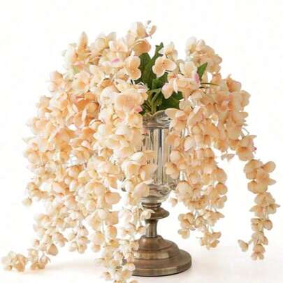 1/3 件仿真紫藤花，丝绸仿真紫藤藤蔓，塑料材质，可悬挂，适用于家居花园派对婚礼装饰