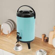 SanBouSi Insulated Beverage Container With Spout Cold And Hot Drink Dispenser For Parties - Blue - View 3