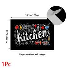 1 pieza, Decoración del hogar, Falda de mesa con estampado de tema de cocina, Cortina pequeña de cocina, Cubierta de gabinete de cocina, Con agujeros para cortina, Fácil de colgar, Rectangular, Tejido a máquina, Lavable a máquina, Decoración y accesorios de cocina, Perfecto para gabinetes de cocina y decoración del hogar - Multicolor - View 14