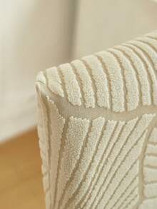 1/4/6/8pcs Removable Plush Velvet Shell Pattern Full Coverage Stretch Chair Covers, Suitable For Dining Room, Bedroom, Living Room Home Decor, Holiday Party Decoration - Light Grey - View 7