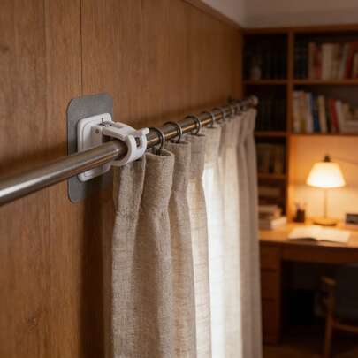 Bộ 2/4 giá đỡ thanh rèm, bộ giá đỡ thanh rèm kiểu dáng tối giản hiện đại, giá đỡ gắn tường có thể điều chỉnh độ cao, phụ kiện cố định thanh rèm cửa sổ cho nhà ở và khách sạn.