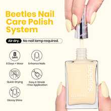 Beetles 15ML Butter Yellow Nail Polish - Melt Like Butter, Pastel Yellow Nail Polish Quick Dry, Soft Color Spring Nails, Long-Lasting Pastel Nails, Fingernail Art Effect For Manicure Salon - 像黃油一樣融化 - 查看 2