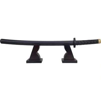 NANGOPOP Wood Katana Sword Stand Display - Decent Japanese Samurai Sword Holder, Wooden Rack Knife, At Home Or Office