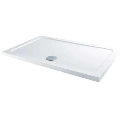 Low Profile 1700 X 800mm Shower Tray With Waste White ABS Material Bathroom