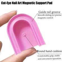 Cat Eye Magnetic Manicure Set, Magnetic Cat Eye Nail Repair Pad, Double-Ended Manicure Tool, Suitable For Manicure, Magnetic Gel Nail Polish Guide Tool, Beginner DIY Magnetic Nail Art Assistant - Multicolor - View 3