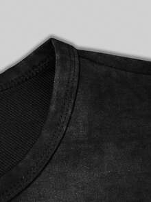 DIY Men's Fashionable Street Style Faux Diamond Pattern Sleeveless Tank Top - Black - View 6