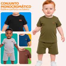 Assorted 4-Piece Baby Boy Clothing Set (2 T-Shirts + 2 Shorts) 2-Piece Baby Outfit Set - 極簡主義者 - 查看 2