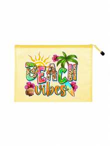 Transparent File Bag, Pvc Mesh Zipper Bag, A4 Data Bag With Beach Element Pattern, File Organizer - Transparent Plastic Envelope For Paper, Folders, Notebooks, Stationery - Perfect For Offices, Schools, Families, Travel - Waterproof Reusable Mesh Bag For Teachers, Students, Professionals - Perfect For Letter Paper, Homework, Receipts, Artworks - Lightweight And Transparent Storage Box, Inspection Bag, Project Folder, Mesh File Wallet - Multicolor - View 13