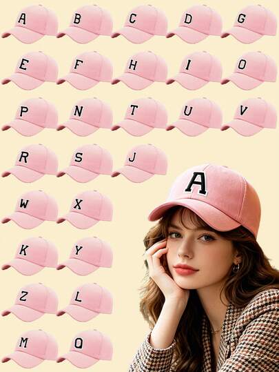 1顶26字母棒球帽，可调节休闲老爹帽，男女皆宜，适合海滩、旅行、运动、街头风和日常穿着