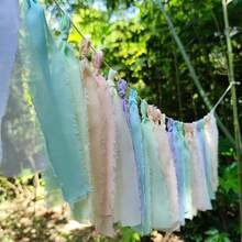 Multi-Color Chiffon Tassel Hanging Banners, Party Decorations & Photography Props - View 3