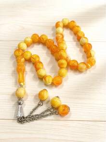 Pulsera de oración musulmana de 33 cuentas - Acabado similar a la piedra lisa, estilo minimalista para uso diario y práctica espiritual - Multicolor - Ver 6
