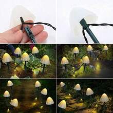 Solar Powered Outdoor Mushroom Lights, LED Mini Pathway Garden Stake Lights, 8 Lighting Modes, Waterproof, High-Quality Landscape Decor For Yard, Lawn, Easter, Holidays, Perfect Gift - Solar Mushroom Lamp - View 6