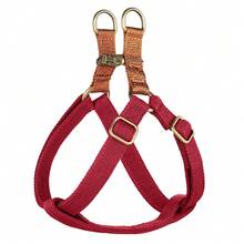 1pc Adjustable Blue Nylon Chest Harness, Suitable For Small & Medium Dogs - Red - View 10