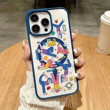 fundas para celular   Funda Magnética con Diseño Colorido de Caramelo Macaron, con Arte Graffiti, Compatible con Carga Inalámbrica y para  11,12, 13, 14, 15, 16, 17, PRO, PROMAX, PLUS, AIR, 16E, 17AIR, - Estilo (1 pieza) - Ver 7