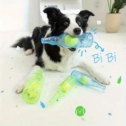 Dog Toys, Tough Toys, Toys That Relieve Boredom, Toys With Squeaking Sounds, Tennis And Bottle Shaped Toys, Dog Puzzle Toys,Dog Companion Toys, Interactive Toys, Dog Chewing Toys, Suitable For Dogs Of All Sizes, Gifts For Dogs