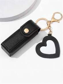 4pcs/Set Lipstick Holder With Heart-Shaped Mirror, Useful For Women Makeup, Key Chain. Heart-Shaped Mirror Decorated Lipstick Case, Multi-Color Women Makeup Bag, Heart-Shaped And Bag Decor Fashion Keychain Pendant, Wallet, Purse, Bag Accessories, Storage Pouch ,Jewellery Box,Pouch,Makeup Brush Holder,Brush Holder,Perfume Organiser,Pouch Bag,Gifts For Women,Christmas Gifts,Gift Ideas For Women,Room Decor - Multicolor - View 13