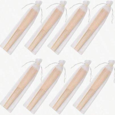 1PC/2pcs Imitated Silk Hand Fan Silk Fabric Bamboo Frame Handheld Folding Fan Bridal Dancing Props Church Wedding Party Favors With Organza Bags Cream