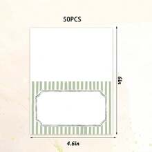 Soft Green Striped Vertical Table Card, Suitable For Spring Wedding, Birthday Party, Bridal Shower, Dining Table Decor - A - View 9
