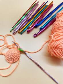 14pcs Colorful Aluminum Alloy Crochet Hooks Set, 2.0mm To 10.0mm Full Size Range, 5.91 Inch Long Design, Smooth Hook Head For Easy Yarn Flow And Less Snagging, Durable And Resistant To Bending, Box/Bag Packaging Optional, Suitable For Various Yarn Thicknesses, Ideal For Amigurumi Dolls, Shawls, Coasters And Other Creative Crochet Projects - Alumina Crochet Hook - View 10