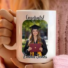 Personalized 2026 Graduation Mug - Name And Year Graduation Cap Mug, Graduation Theme Mug, Personalized "Class Of 2026" Ceramic Tea/Coffee Cup, No Assembly Required, Suitable For Graduation Gift, Birthday, Party Favors - Multicolor - View 9