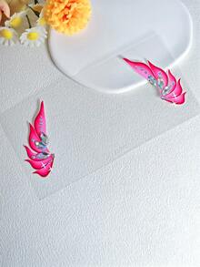 1 Sheet Y2K Wing Stickers With Sparkle Acrylic Face Gem , Face Jewelry Sticker Set, Shiny Eyebrow Face Stickers, Face Gems Decal Stickers, Gift For Girls, Suitable For Party, Music Festival,Daily Use, Face Makeup,Concert Look - Multicolor - View 5