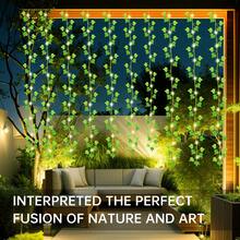 1PC, 90LED Ivy Vine Fairy String Lights Artificial Greenery Garland Leaf Curtain Lights 8 Lighting Modes USB Powered Hanging Plant Lights For Bedroom Wall Garden Patio Wedding Party Christmas Holiday Indoor Outdoor Decor (Without Battery) - LED String Light - 查看 11