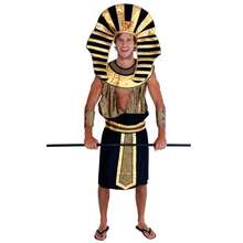 中世紀埃及法老成人男士服裝，克麗奧佩脫拉古埃及法老角色扮演 - 彩色 - 查看 3