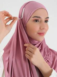 1pc/2pcs Breathable Hollow Mesh Headband With Non-Slip Fixation Ring, Daily & Travel Hair Accessory - Solid Color - View 3