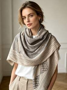 Khăn choàng chống gió phong cách Bohemian dành cho nữ, kích thước 130*130cm, chất liệu pha lanh, thích hợp cho các hoạt động ngoài trời và sử dụng hàng ngày. - Nhiều màu - Xem 8