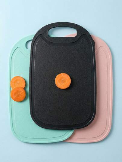 PP Cutting Board, Cutting Board, Cutting Mat, Kitchen Supplies, Kitchen Accessories, Camping Gear, Cutting Tray, Candy-Colored Multi-Purpose Plastic Kitchen Cutting Board, Double-Sided Design, Suitable For Meat, Vegetables, Fruits, Home Cooking, Available In Black, Pink, Green, Washable Plastic Kitchen Cutting Board, Lightweight Cutting Board, Easy To Clean Surface, Kitchen Gadgets, Holiday Bakers, Mother's Day Gift, Father's Day Gift, Best Gift For Parents, Grandparents, Couples, Friends For Weddings, Birthdays, Holidays
