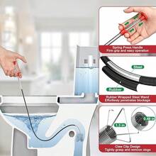 78 Inch Heavy Duty Drain Snake, Flexible Drain Clog Remover, Long Grabber Claw Stick Hair Removal, Drain Auger Sink Bathroom Tub Toilet - 78inch - View 7