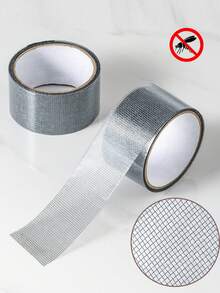1 Roll Waterproof Self-Adhesive Mesh Window Repair Tape, Insect Proof Net Hole Repair, Dorm Door/Curtain Mesh Window Repair Strong Adhesive, Suitable For Fabric, Anti-Tear And Insect Proof Mesh Repair - A - View 7