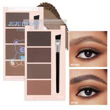 Beginner-Friendly Multi-Function Eyebrow Powder Palette, Natural 3D Eyebrow, Nose & Eye Shadow, Daily Use, Christmas 3-Color Options - Multicolor - View 7