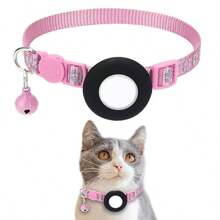 Reflective Collar With Bell Compatible With Apple AirTag Tracker Locator Protective Case Cat Neck Collar - Multicolor - View 12