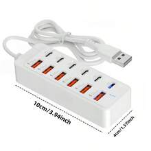 12-In-1 66W Fast Charging Power Adapter, 8-In-1 25W Fast Charging Power Adapter, Suitable For Wall Or Desktop Use, Supports USB Type-C Fast Charging, Multiple Ports And Charging Modes. USB Hub, Adapter, USB Extension Socket - View 10