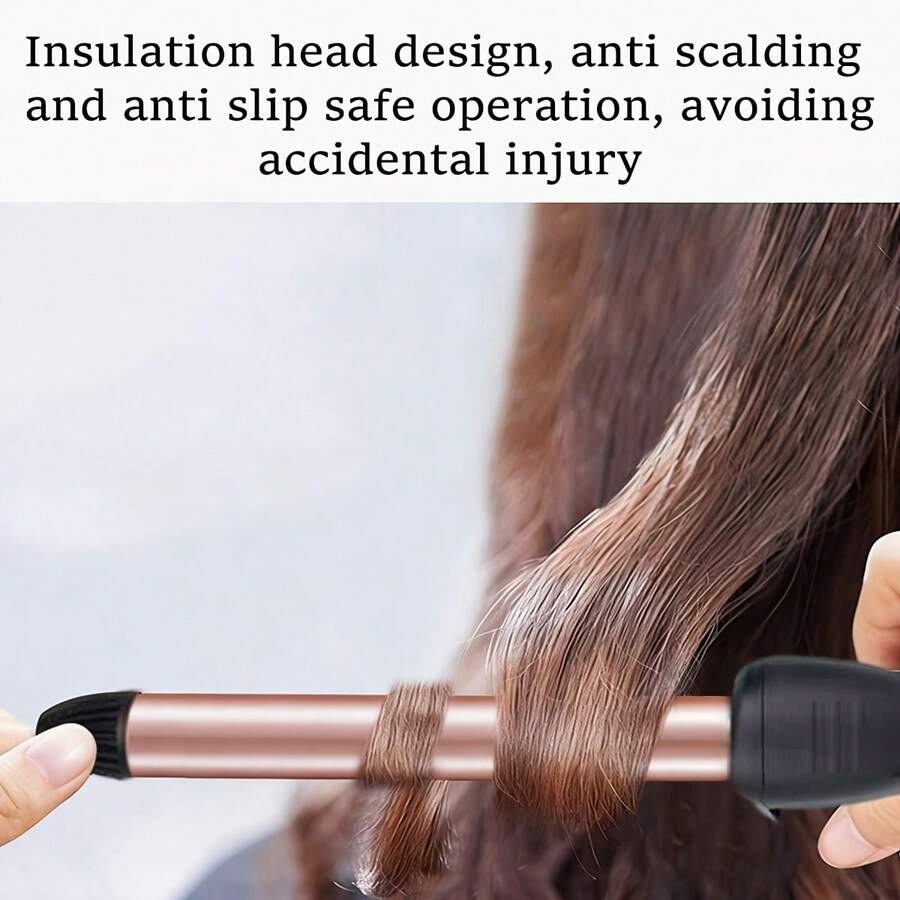 Professional Curling Iron, Quickly Create Various Curly Hairstyles. Single Barrel Curling Iron, Champagne Color, Multi-Functional, Ideal Gift For Women