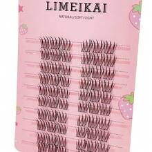 60 cụm mi giả lông chồn 0.07mm, độ cong chữ C, chiều dài hỗn hợp 9-15mm, mi giả dày dặn, trông tự nhiên, bộ dụng cụ nối mi tự làm có thể tái sử dụng, phù hợp cho người mới bắt đầu. - C - Xem 5