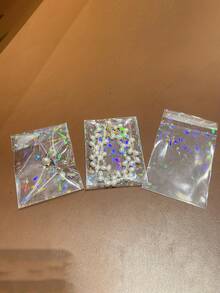 50/100pcs Transparent Holographic Jewelry Bags - OPP Packaging For Rings, Earrings, Bracelets, Necklaces, Rainbow Gradient Display & Storage, Valentine's Day Gift - Multicolor - View 5