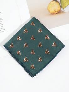 1pc Men's Fashionable Elegant Horse Pattern Striped Handkerchief, Pocket Square Suitable For Business, Banquet, Party, Gathering,Festival,Graduation Gift - Multicolor - View 9