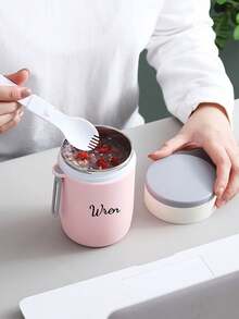 2026 New Personalized Customized Lunch Box, Insulated Cup, Soup Bowl With Lid And Spoon, Portable Office Supplies, Microwave , Unique Design, Back To School Season - Multicolor - View 9