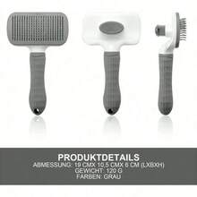 1 lược chải lông tự làm sạch chỉ với một nút bấm - Xám - Xem 3