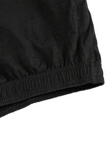 100% Cotton Boxers For Men Loose Fit Soft Knit Solid Color Boxer Shorts Relaxed Fit Cotton Boxers For Men With Button Fly - 黑色 - 查看 11