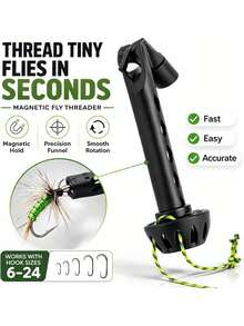 1/2/3 Piezas Enhebrador Magnético de Mosca & Herramienta para Atar Nudos, Enhebrador Magnético de Mosca, Herramienta Magnética de Aparejo, Ayudante Universal de Nudos Asistente de Nudos para Enhebrar Anzuelos, Accesorio de Pesca para Montar Fácilmente Moscas Pequeñas - convencional - Ver 7