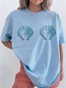 1pcs Custom Mermaid Bachelorette Shirt  Last Toast On The Coast Bachelorette Coastal Bachelorette Bikinis And Martinis Last Splash,Plus-Size Fashion T-Shirt - 淡藍色1 - 查看 4