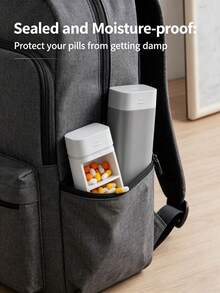 Portable Travel Pill Case With Compartments. Daily Pill Box, Essential For Travel. Can Hold Vitamins, Medicines, Tablets And Nutritional Supplements. Wish You Good Health. Multi-Compartment Medication Organizer. - View 8
