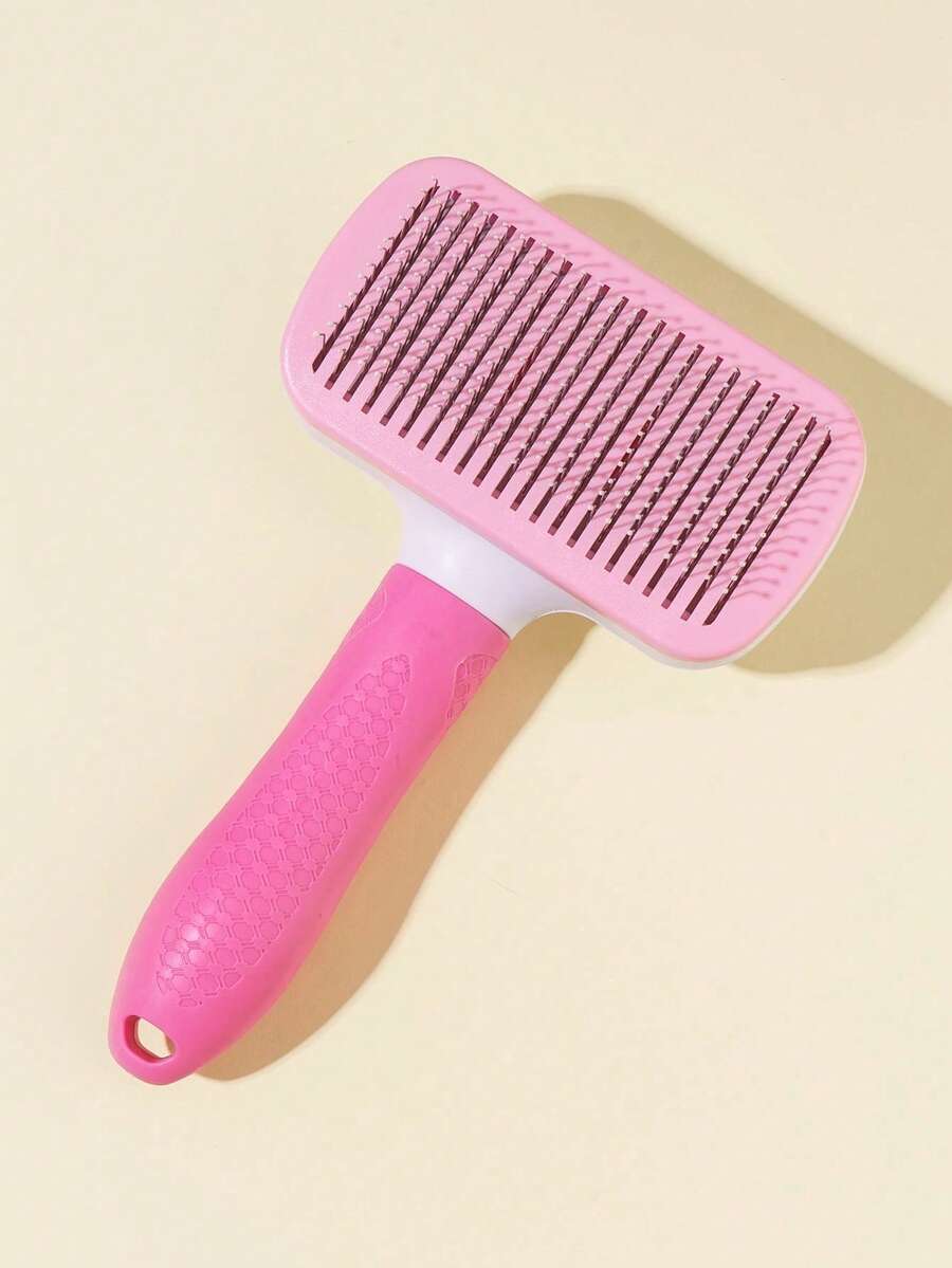 1pc Pet Grooming Brush, Deshedding Tool For Dogs And Cats, One-Click Loose Undercoat Removal, Pet Grooming Tool - View 1