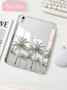 Ốp lưng máy tính bảng họa tiết vỏ sò và cây dừa, tương thích với iPad Air 8 (M4) 2026 (11/13 inch), Air 11 inch M3 2025 / M2 2024, Air thế hệ thứ 5 2022, (A16) 11 inch thế hệ thứ 11 2025, tương thích với Samsung Galaxy Tab, Kindle Paperwhite thế hệ thứ 12 2024. Mặt lưng trong suốt, ốp bảo vệ họa tiết thời trang, chức năng tự động tắt/mở màn hình, bảo vệ bằng túi khí, thích hợp làm quà tặng và sử dụng trong văn phòng. - Nhiều màu - Xem 3